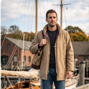 Vintage Mighty-Mac "Out O' Gloucester" Yachting Nautical Parka Coat 46 Long